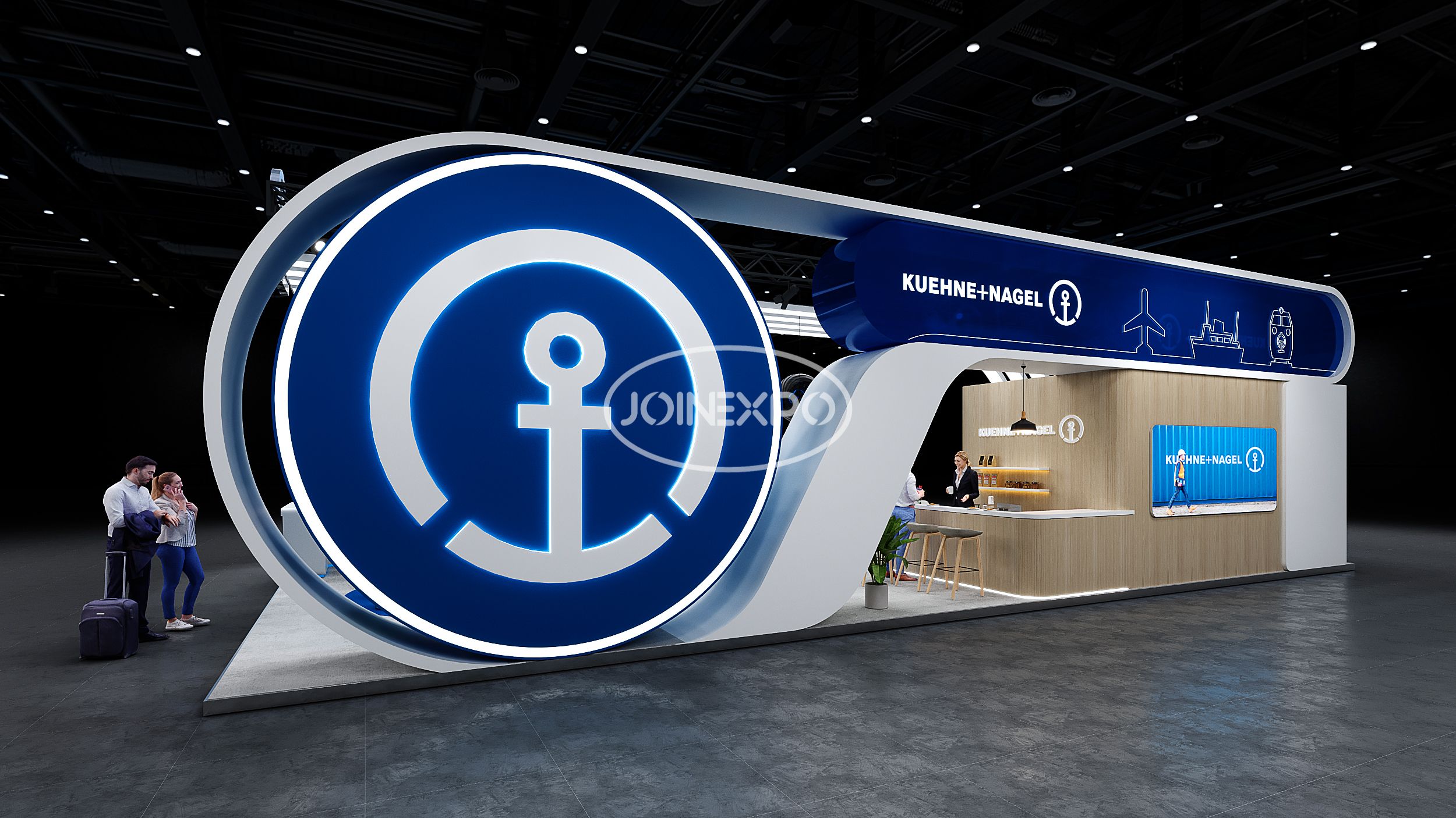 上海進博會展臺設(shè)計丨鏈接世界，德迅物流網(wǎng)絡(luò)緊密相連